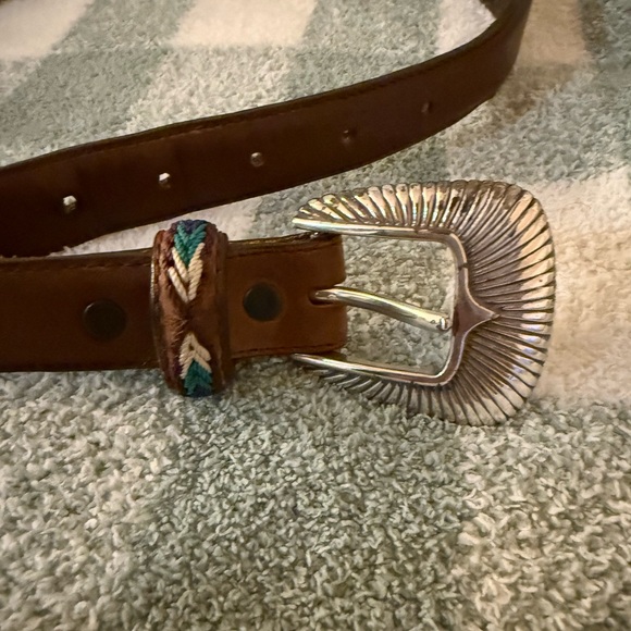 Vintage Tony Lama Leather Concho Belt - Picture 1 of 11